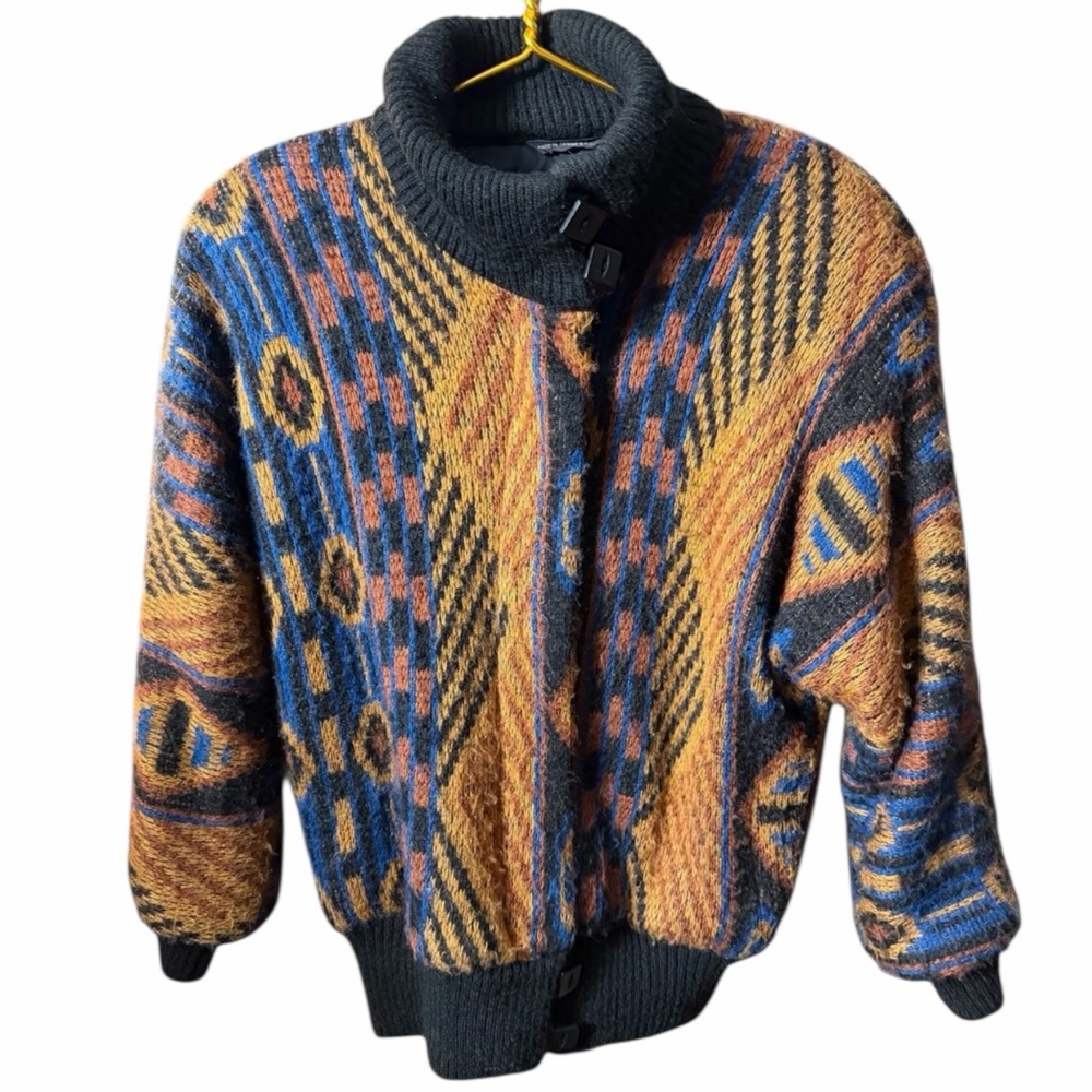 Vintage 1999s Fuzzy Zip Up Sweater Jacket Cardigan